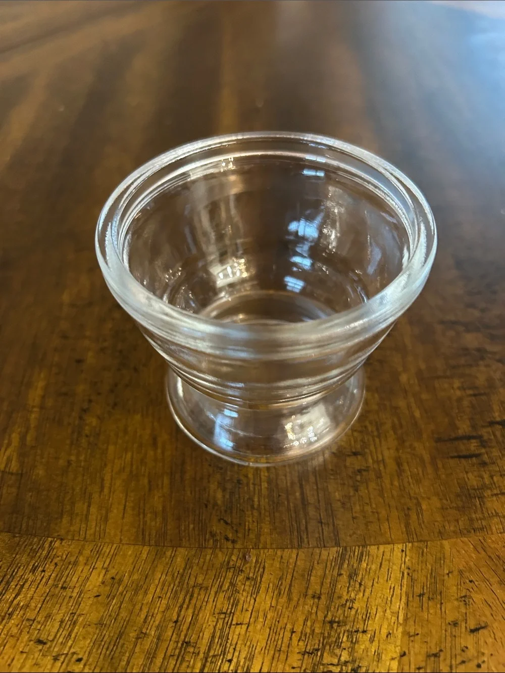 Clear Glass Honey Dispenser with Silver-Tone Lid